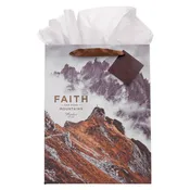Faith Can Move Mountains Large Portrait Gift Bag - Matthew 17:20