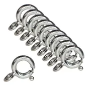 10/Pk 7 MM Spring Ring Closed Ring Sterling Silver