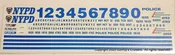 1/24th scale N-Y-P-D decals (1999 era)