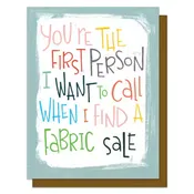 YOURE THE FIRST PERSON GREETING CARD
