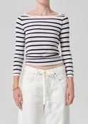 3/4 Boat Neck Slim Tee