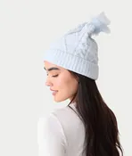 Chenille Cable Knit Crew Beanie