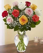ASSORTED COLORS ROSE BOUQUET