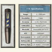 Milwaukee T75 Waterproof TDS Tester