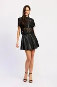 Aileen Leather Mini Skirt