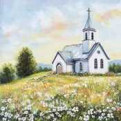 10" x 10" Watercolor Church Sign TTE-238