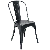 Black Bistro Style Metal Chair