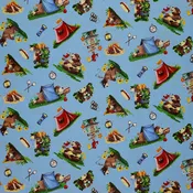 Barron Goes Camping Fabric Collection - Campground Light Blue
