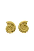 0.90 In Ear Gold Post Seashell Layer
