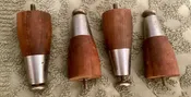 4 Vintage Mid Century Modern Wood Screw On Furniture Table stool Legs mcm
