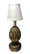 18th C Antique Italian Petite Gilt-Wood Finial Lamp — Thrive Decor