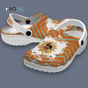 Custom Name Moana Zigzag Paint Burst Classic Crocs