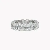 Antique Cushion Cut Diamond Eternity Band .50