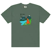 “Down to Fish” Unisex garment-dyed heavyweight t-shirt