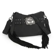 Fringe Buckle Bag - Black