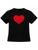 Girls Gray Star Short Sleeve Sweater