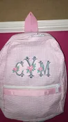 Medium Seersucker Backpack