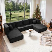 140" Modular Sectional Sofa Bed