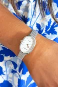 Retro Oval Stainless Steel Watch