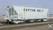 Rivet Counter HO Scale Pullman-Standard 4785 Covered Hopper, Cotton Belt/SSW