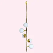 Brass and Opaline Glass Pendant —  Fabio Ltd