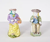 A Pair of Provencal Faience Vineyard Pitchers