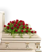 24 Red Roses Casket Spray