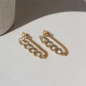 Alex Chain Stud Earrings