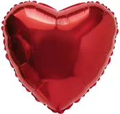 18" Red Heart Mylar Balloon