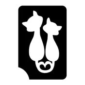 107 Smitten Kittens - Set of 5 - Art Factory Glitter Tattoo Stencils
