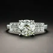 Art Deco 1.56 Carat Diamond Engagement Ring - GIA O-P SI1