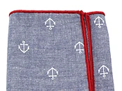 Anchors Chambray Cotton Pocket Square