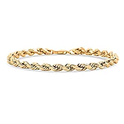 4mm Rope Chain Bracelet in 10K Yellow Gold (8.00 In) 2.8 Grams