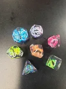 41 Multicolor Dragon Eye Inclusion RPG Dice Set