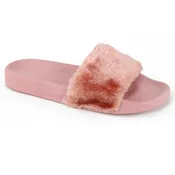 Chatties Womens 5-10 Fur Slide Sandal