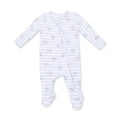 Airplane Stripe - 2 Way Zipper Footie