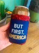 America Sequin Koozie