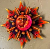 3D Sun Wall Art - Sun and Designer Moon Wall Decor