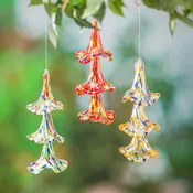 3-Tiered Art Glass Garden Bell