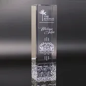 8.5" Carved Asterisk Crystal Tower