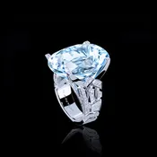 Abstract Ring | Aquamarine & Diamonds