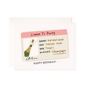 Birthday License Card