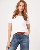 Basic Cotton Crew Neck T-Shirt in White