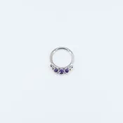 Barra - Amethyst AA Rose Cut - 14k White Gold - 16g - 3/8" - Ring - BVLA — MODERN RITUAL