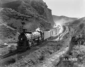 AT&SF 4-8-4 Northern 2929 Pulling the Grand Canyon Limited in Cajon Pass – July 1952