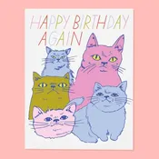 Cats Again Bday Card