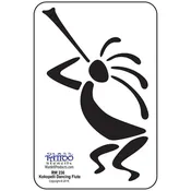 Kokopelli Dancing Flute Stencil