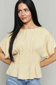 Angela Pleated Waist Blouse