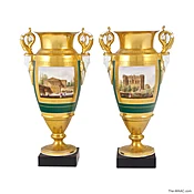 A Fine Pair of Paris Porcelain Gold-Ground Vases