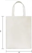 15" x 16" - Canvas Heavy Duty Tote Bag - Sublimation Blank